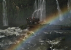 Samerica (8)  Rainbow and observation deck in Iguazu Falls